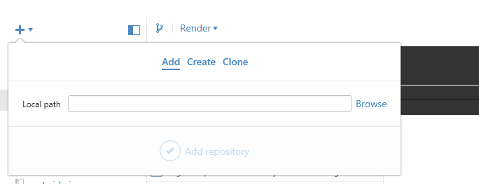 Add existing repository to Github for desktop