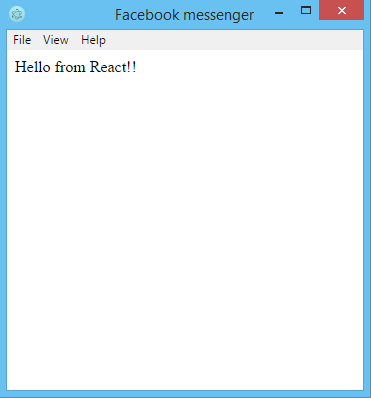 Hello from React window